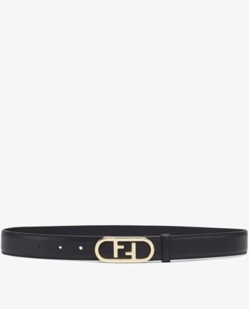 Fendi Black Leather Belt