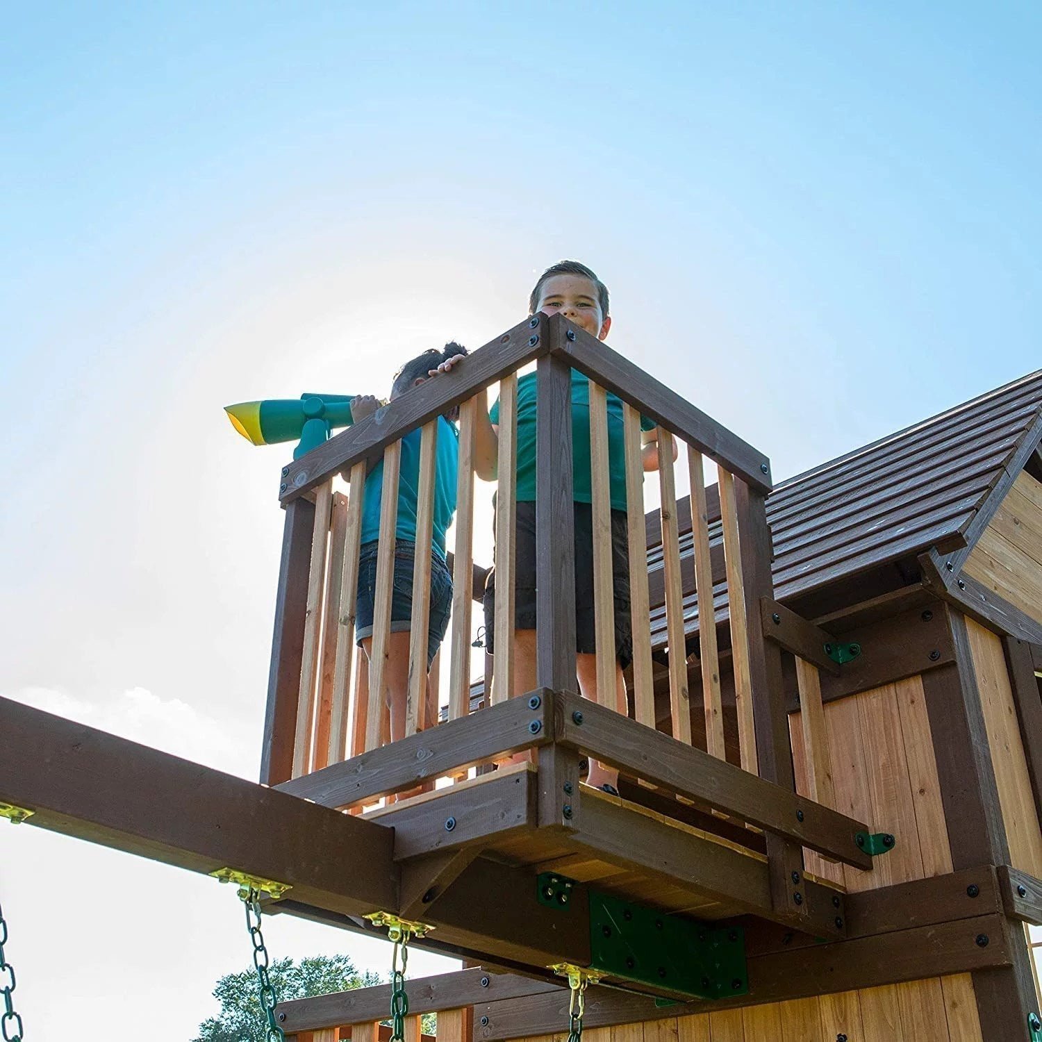 Backyard Discovery Skyfort III Cedar Swing Set w/ Tube Slide – DIY