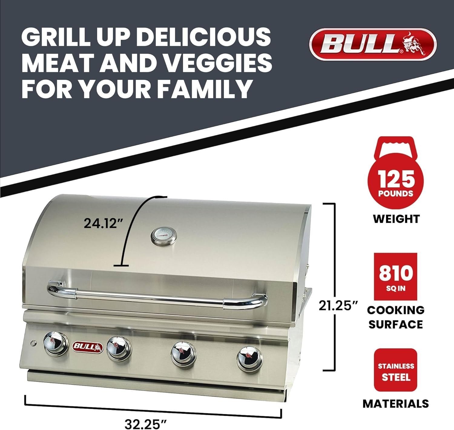 Bull 30″ Lonestar Select Stainless Steel Drop-In Grill