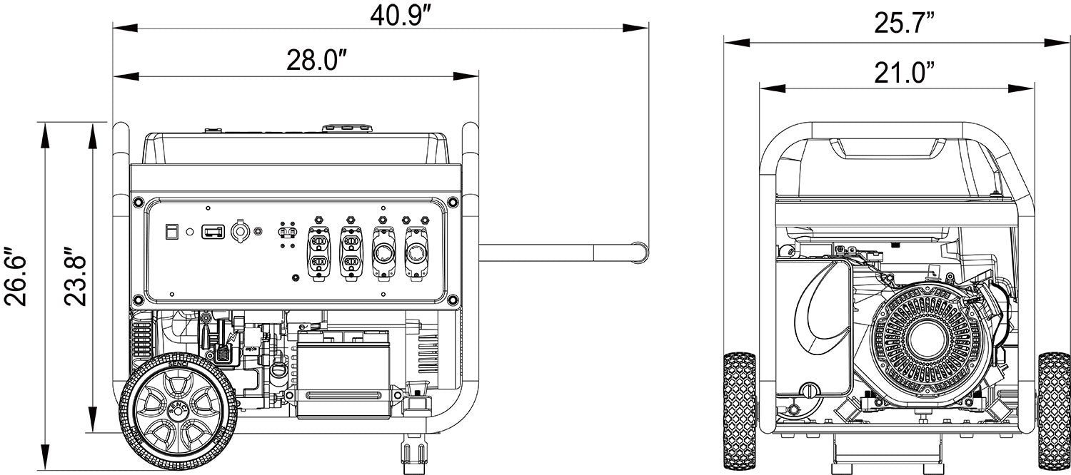 AP10000E – 10000 Watt Portable Generator