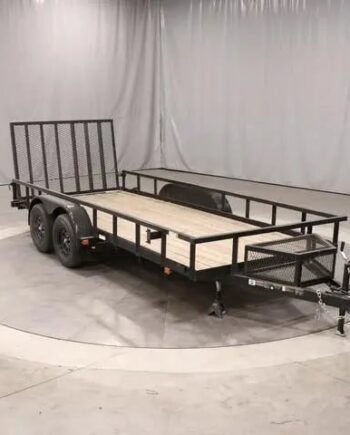 6×16 Heavy-Duty Tandem Axle Utility Trailer – 2025 Steel Frame with Wood Deck