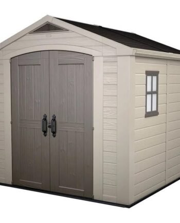 Factor 8 x 8 FT Strong Storage Shed Made Of Extremely Durable Resin And Reinforced with Steel