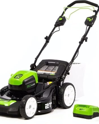 Greenworks Pro 80V 21-Inch Brushless Self-Propelled Lawn Mower, 4Ah Battery Included MO80L410