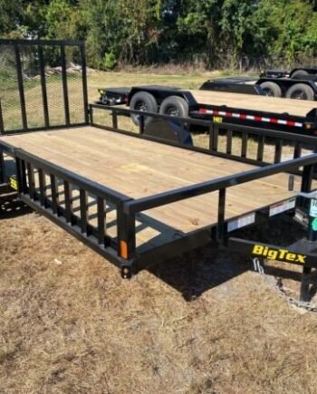 Big Tex 35SA-14BKRSX Single Axle ATV Trailer 83″x14′ Black