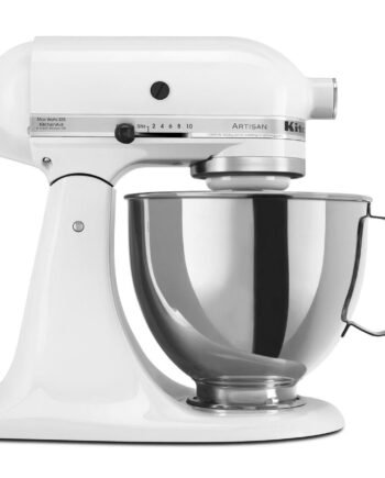 KitchenAid Artisan Series 5-Quart Tilt-Head Stand Mixer, White, KSM150PS