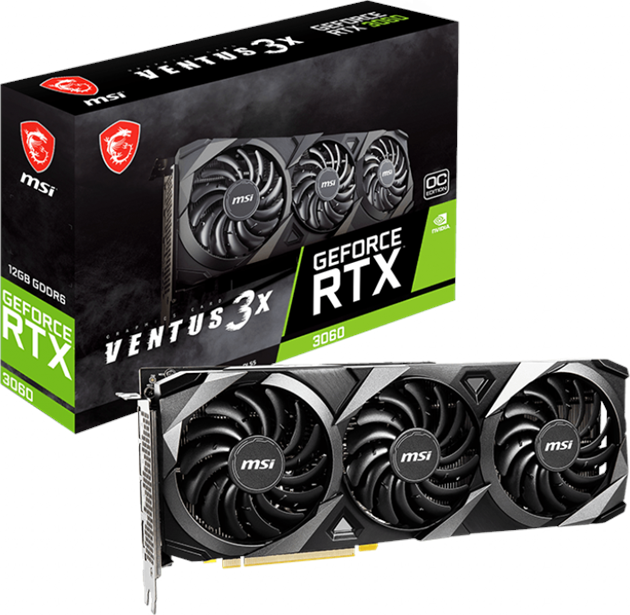 MSI GeForce RTX 3060 Ventus 3X OC HDMI 3xDP 12GB