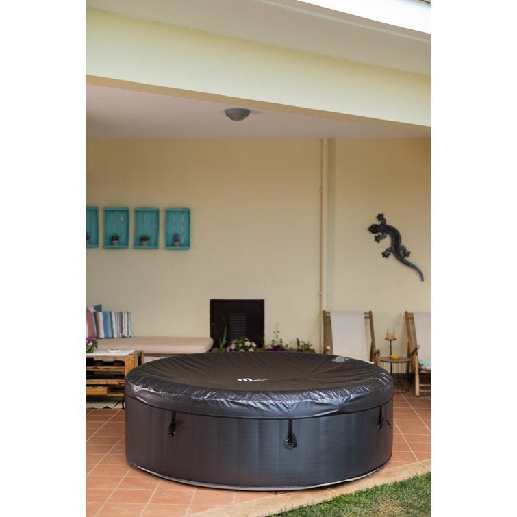 Mspa, Carlton, Muse Series, Self-Inflatable Hot Tub & Spa, Hydromessage Jets & Air Bubble System, Round – 4 Persons