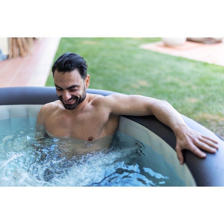 Mspa, Carlton, Muse Series, Self-Inflatable Hot Tub & Spa, Hydromessage Jets & Air Bubble System, Round – 4 Persons