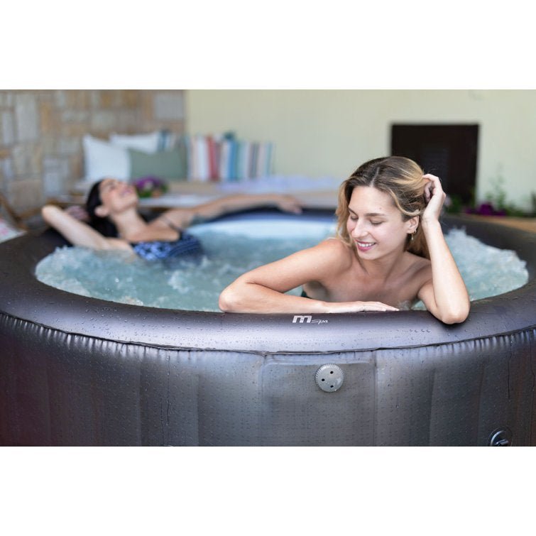 Mspa, Carlton, Muse Series, Self-Inflatable Hot Tub & Spa, Hydromessage Jets & Air Bubble System, Round – 4 Persons