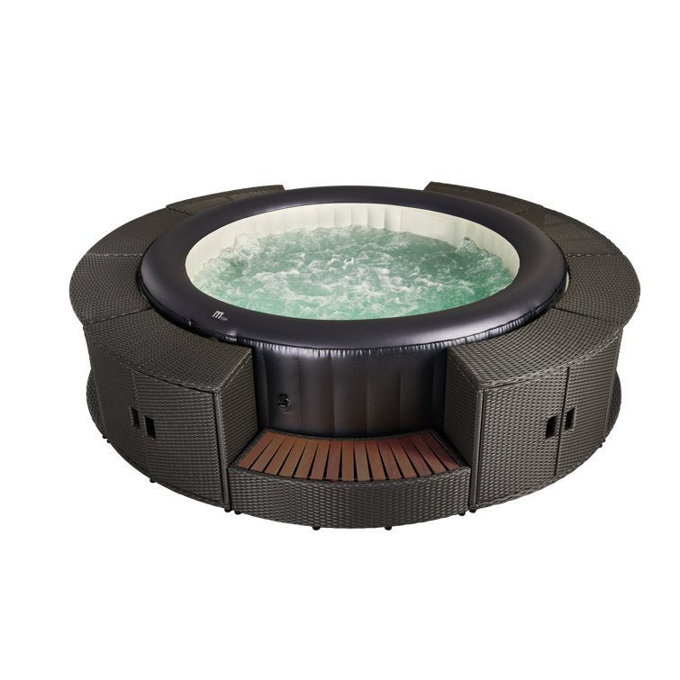Mspa, Carlton, Muse Series, Self-Inflatable Hot Tub & Spa, Hydromessage Jets & Air Bubble System, Round – 4 Persons
