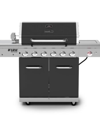 Nexgrill Deluxe 6-Burner Propane Gas Grill with Ceramic Searing Side Burner, Rotisserie Kit, 60,000 BTUs Output, and Stainless Steel Control Panel, BBQ Grill Perfect for Outdoor Gatherings 720-0896B