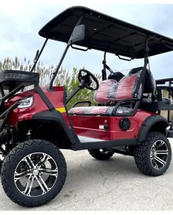 48V Electric Golf Cart 4 Seater Lifted Renegade+ Edition Utility Golf UTV Compare To Coleman Kandi 4p – Red