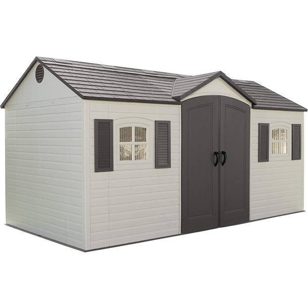 D Plastic Storage Shed 8 ft. W x 20 ft