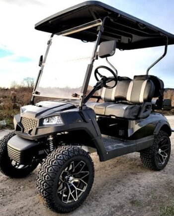 Terminator 48v Electric Golf Cart Four Seater BRAND NEW – Massive Rims/Tires Flip Seat & Optionally Fully Loaded – Black