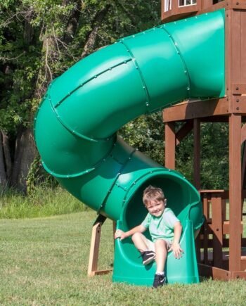 Spiral Left Exit Tube Slide for 5 Foot Decks