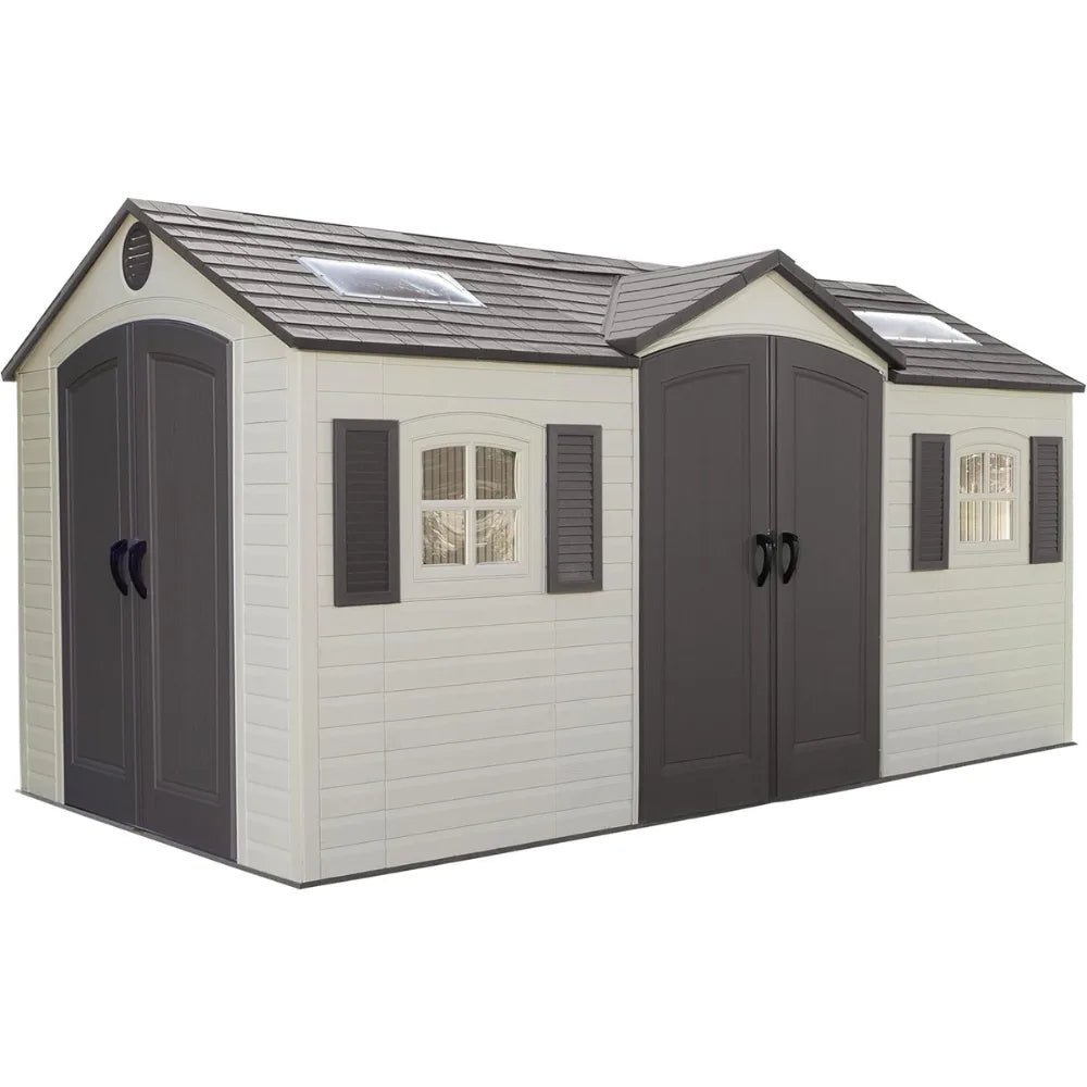 Lifetime 60079 Outdoor Storage Dual Entry Shed, 15 x 8 ft, Desert Sand (B00CTVQ6UG)