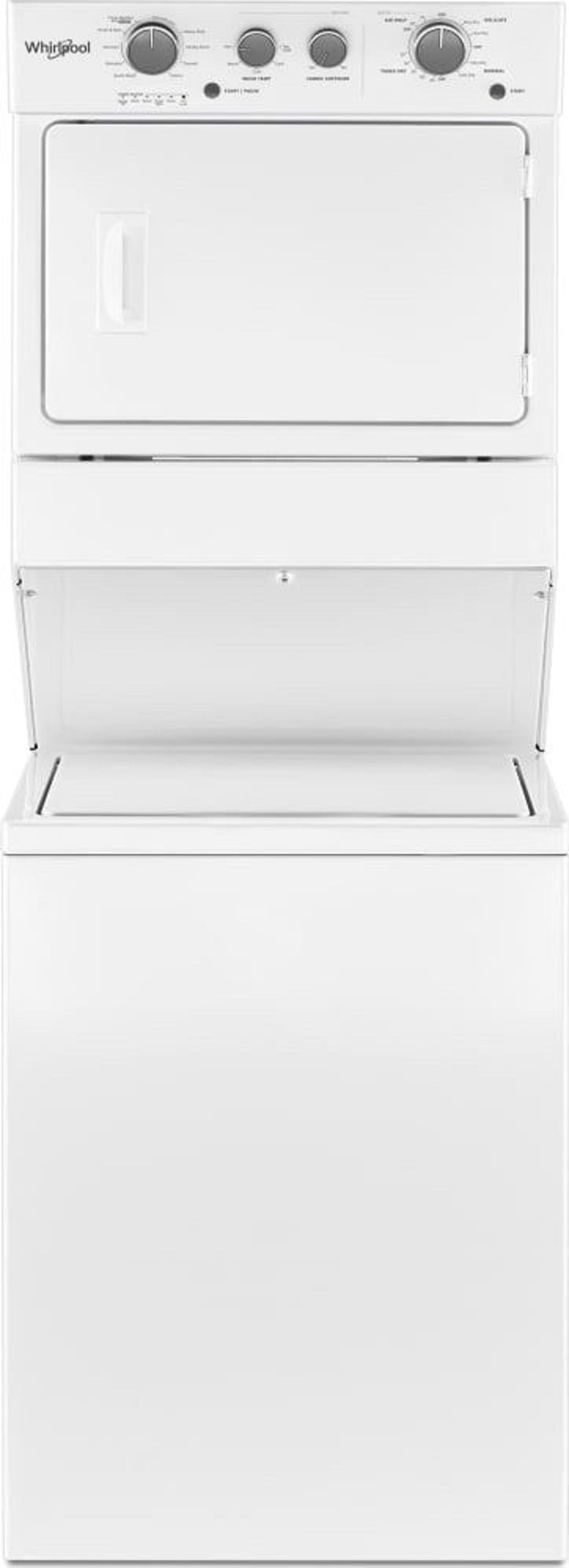 Whirlpool 3.5 Cu. Ft. Stacked Electric Laundry Center with 9 Wash Cycles and AutoDry System, White