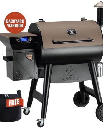 Z GRILLS Backyard Warrior 697 sq.in 8-in-1 Wood Pellet Grill Smoker with PID V3.0 Technology, LCD Screen, Meat Probes and Rain Cover