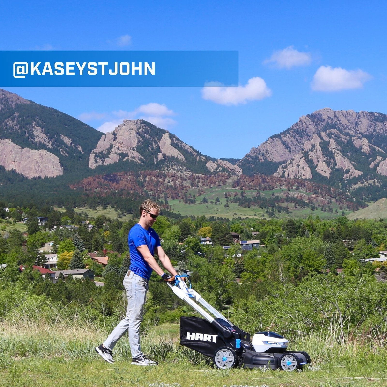 HART 40-Volt 21-inch Supercharge 3-in-1 Self-Propelled Mower Kit, (2) 6.0Ah Lithium-Ion Batteries