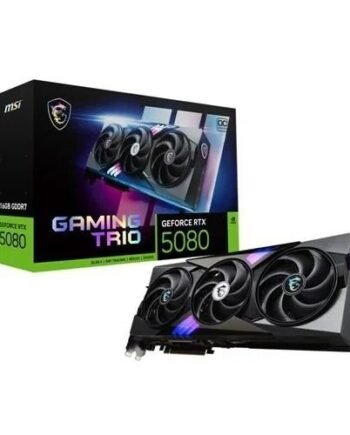 MSI NVIDIA GeForce RTX 5080 GAMING TRIO Overclocked Triple Fan 16GB GDDR7 PCIe 5.0 Graphics Card