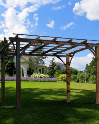 Elegant Cedar Wood Pergola – Perfect Outdoor Shade for Garden