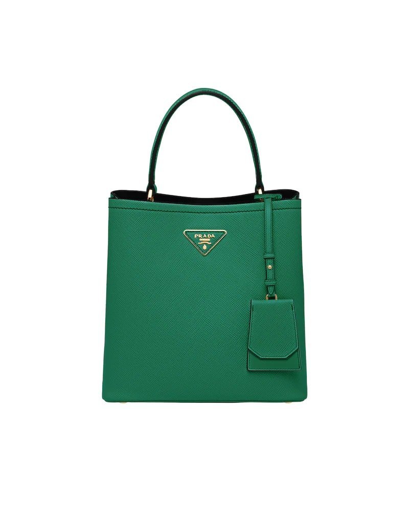 Medium Saffiano Leather Prada Panier Bag