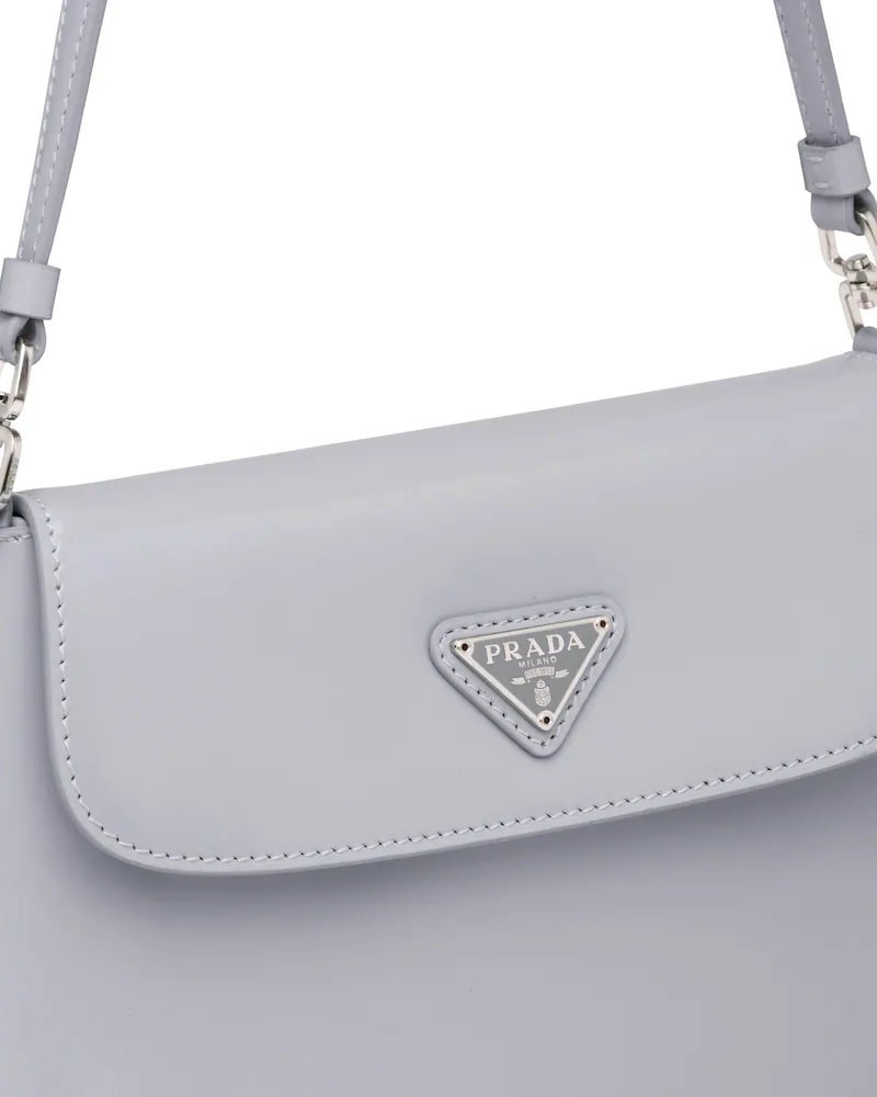 Prada Cleo Brushed Leather Shoulder Bag With Flap