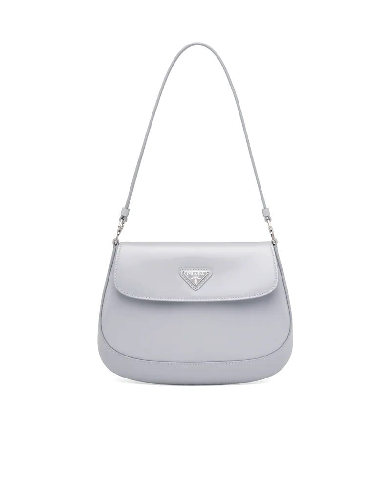 Prada Cleo Brushed Leather Shoulder Bag With Flap