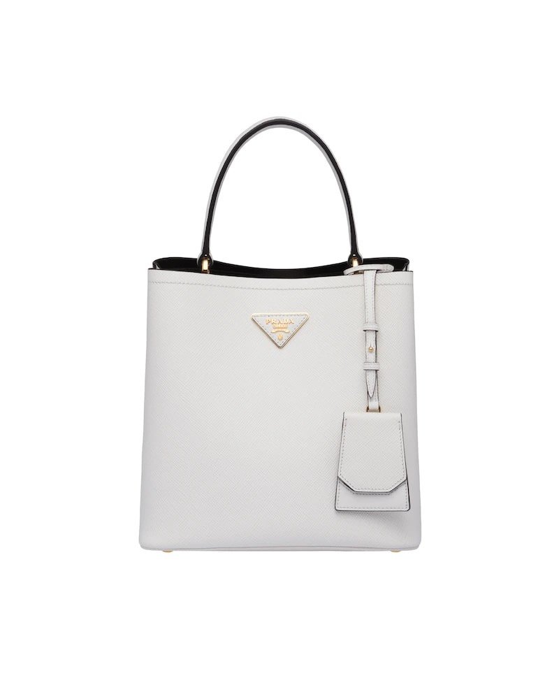 Medium Saffiano Leather Prada Panier Bag