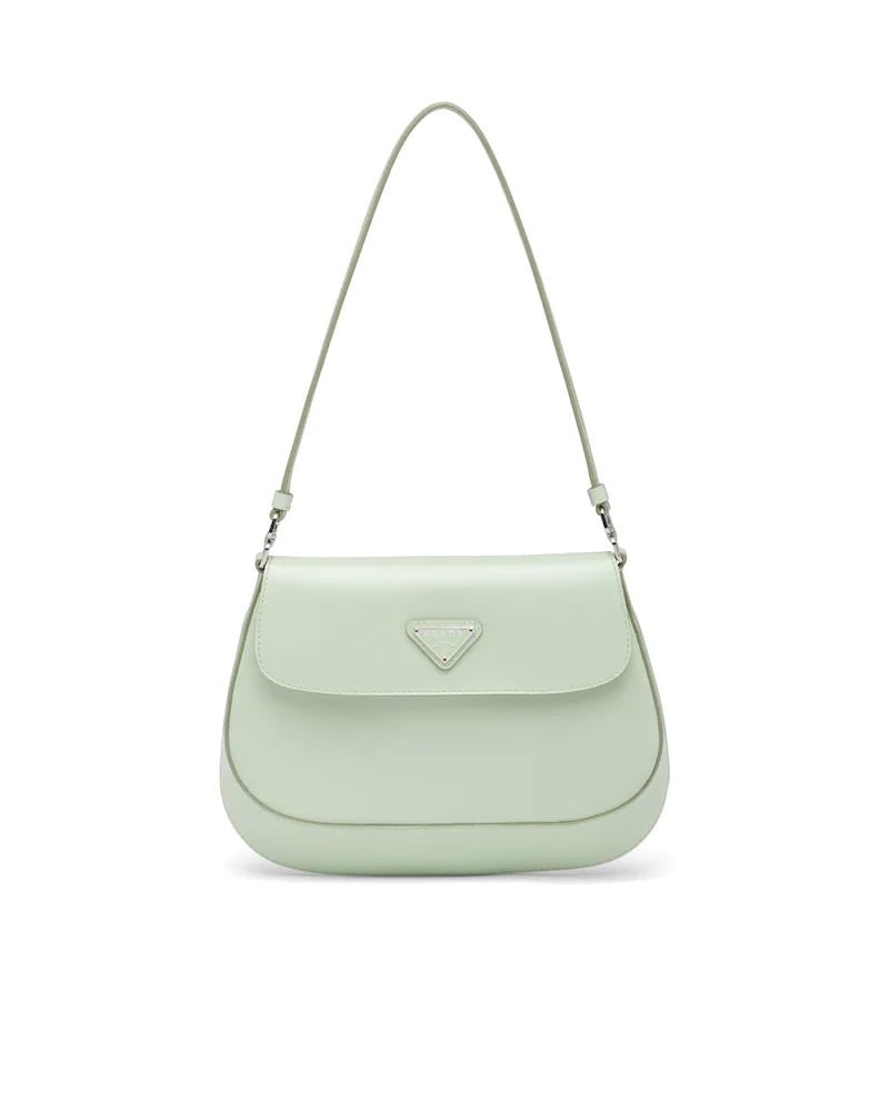 Prada Cleo Brushed Leather Shoulder Bag With Flap