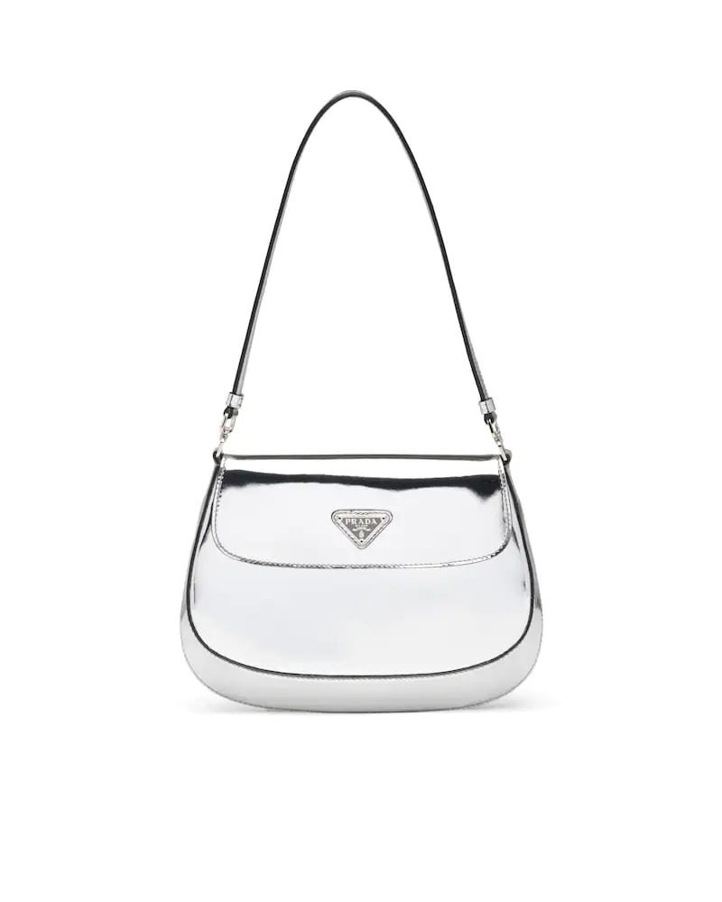 Prada Cleo Brushed Leather Shoulder Bag With Flap
