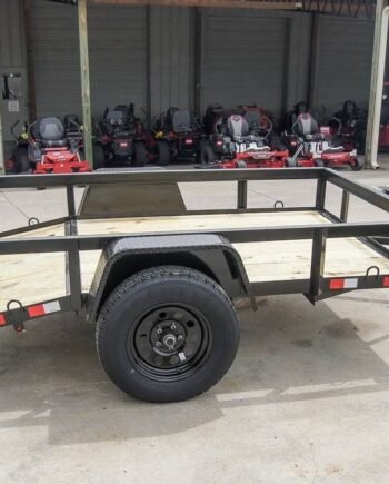 5x8 Powder Coated Dovetail Utility Trailer Single 3,500lb Axle