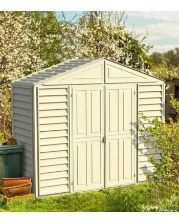DuraMax 10.5ft x 2.75ft SidePro Vinyl Shed with Foundation Kit