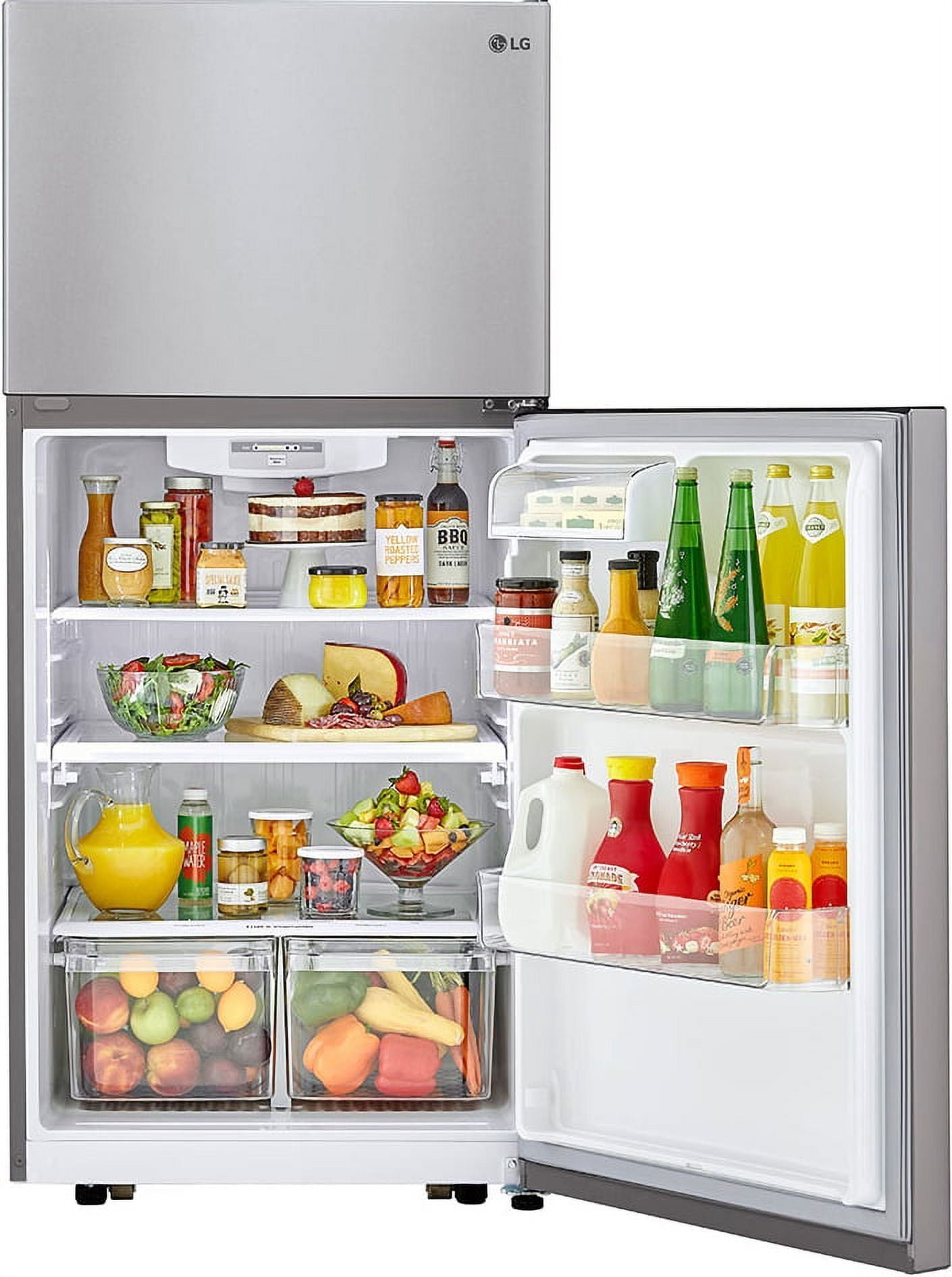 LG 20 cu. ft. 30 Inch Wide Top Freezer Refrigerator - Stainless Steel