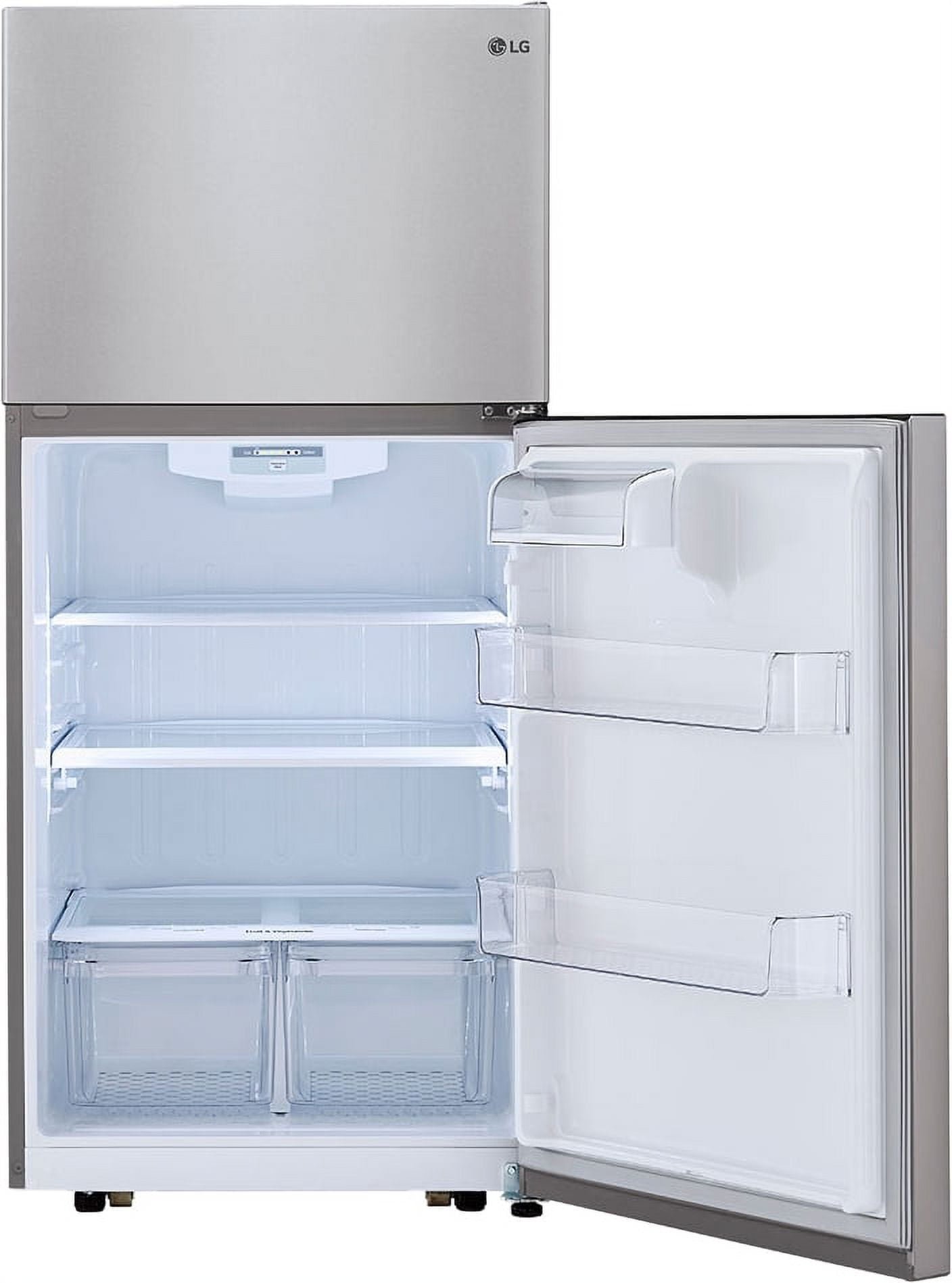 LG 20 cu. ft. 30 Inch Wide Top Freezer Refrigerator - Stainless Steel