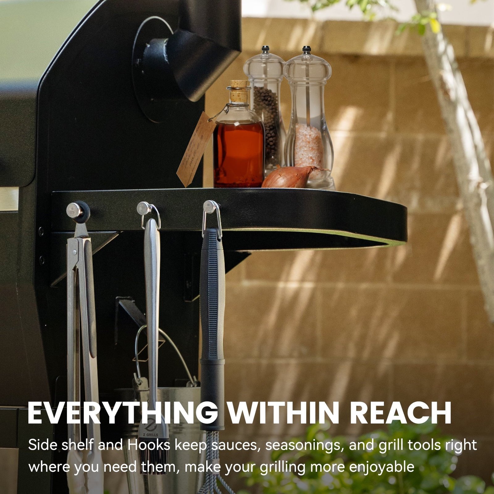 Z GRILLS Powerhouse 1056 sq.in Black Pellet Grill & Smoker 10002B with PID Controller, Foldable Front Shelf and Rain Cover