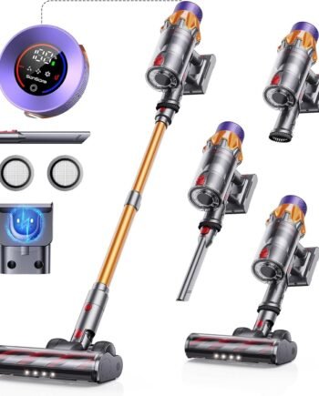 Cordless Vacuum Cleaner, 550W 45KPA 60 Mins Runtime Self-Standing Vacuum