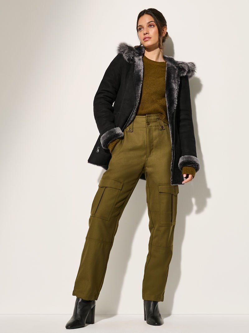 Claire Hooded Toscana Sheepskin Coat