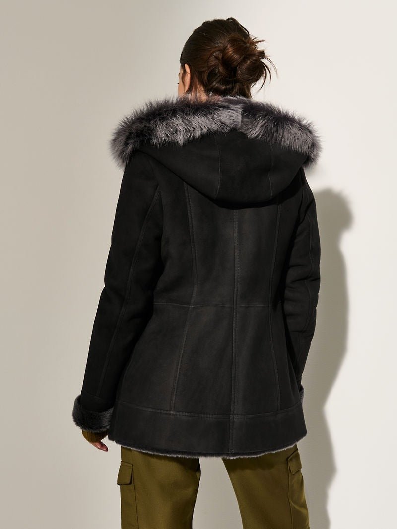 Claire Hooded Toscana Sheepskin Coat