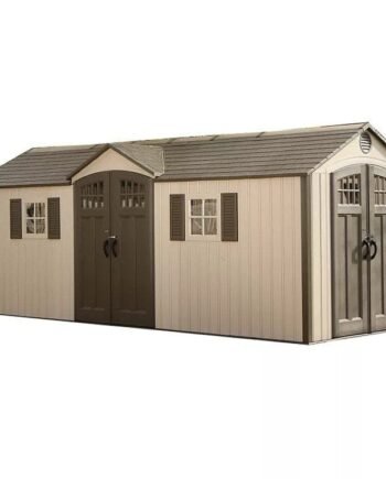 Lifetime 20′ x 8′ Outdoor Storage Shed Building Brown