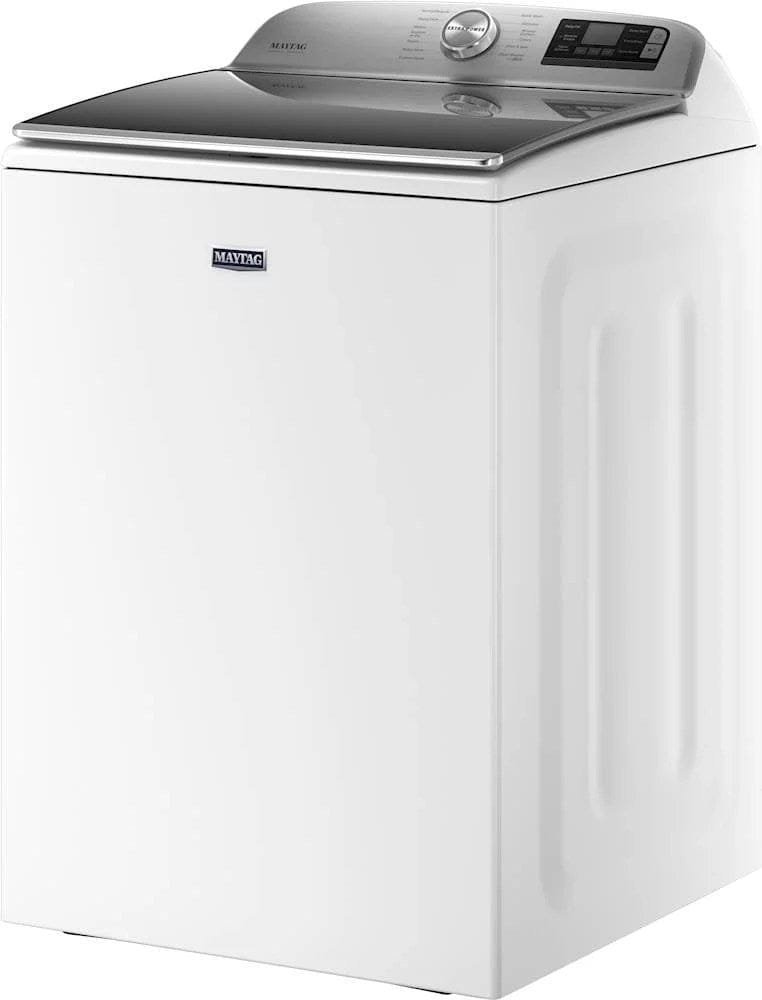 Maytag – 5.3 Cu. Ft. High Efficiency Smart Top Load Washer with Extra Power Button – White