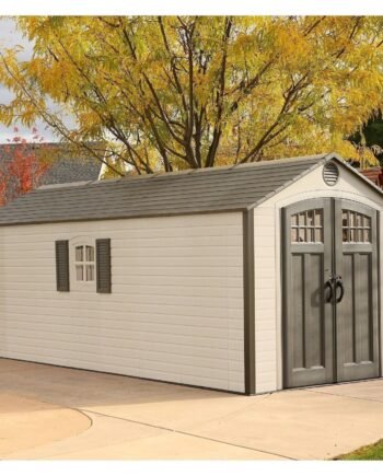 Outdoor Storage Shed 8′ x 20′ – Desert Sand – Lifetime