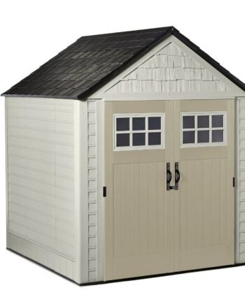 Rubbermaid 7×7 Ft Durable Weatherproof Resin Outdoor Storage Shed