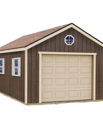 Sierra 12 ft. x 24 ft. Wood Garage Kit with Floor Installation Included