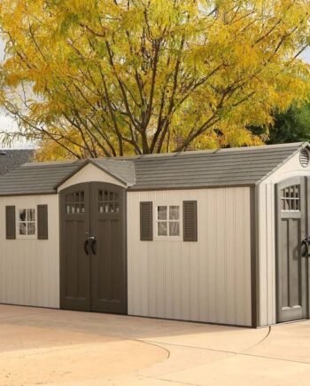20 ft. W x 8 ft. D Plastic Storage Shed