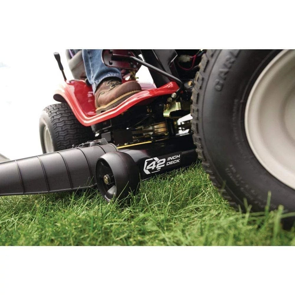 Troy Bilt Bronco 42 in 19 HP Briggs & Stratton Automatic Drive Gas Riding Lawn Tractor with Mow in Reverse