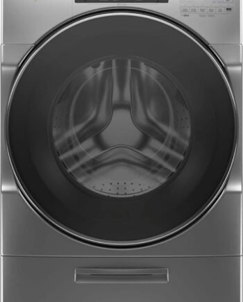 Whirlpool – 4.5 Cu. Ft. High Efficiency Stackable Front Load Washer with Steam and Load & Go XL Dispenser – Chrome shadow