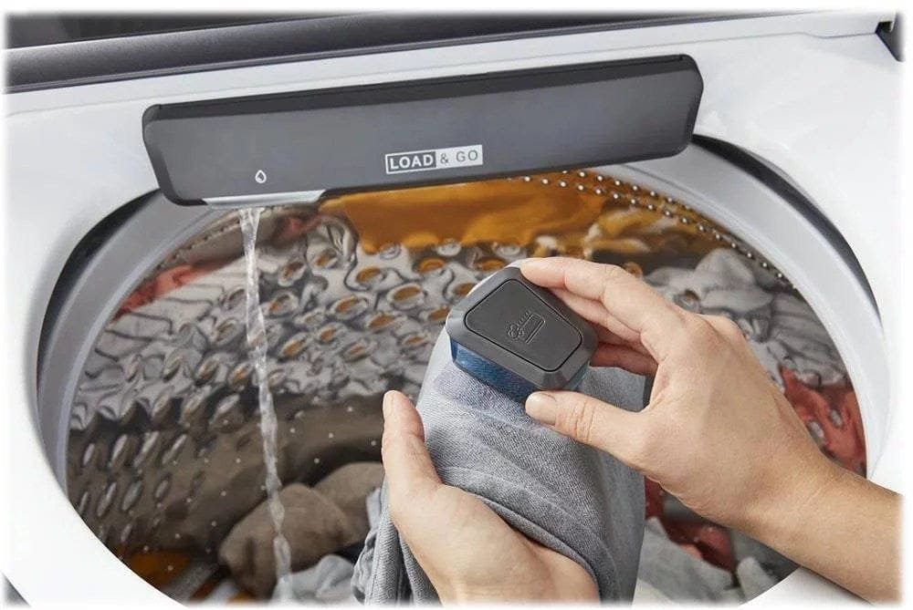 Whirlpool – 4.8 Cu. Ft. High Efficiency Smart Top Load Washer with Load & Go Dispenser – White