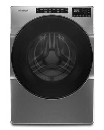 Whirlpool – 5.0 Cu. Ft. High-Efficiency Stackable Front Load Washer with Quick Wash Cycle – Chrome shadow