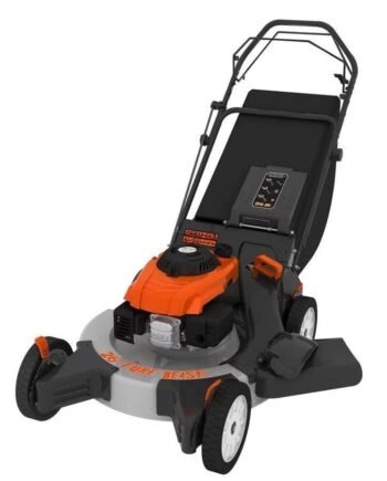 26 in. 208 cc Gas Walk Behind 3-In-1 Wide Area Self Propelled Lawn Mower, Rear Wheel Drive with Blade Brake Clutch